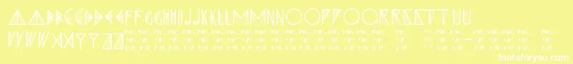 XPrisma Font – White Fonts on Yellow Background