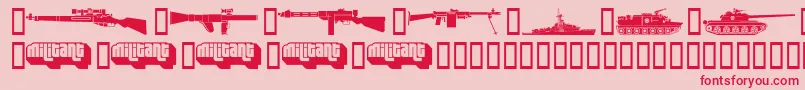 Milif Font – Red Fonts on Pink Background