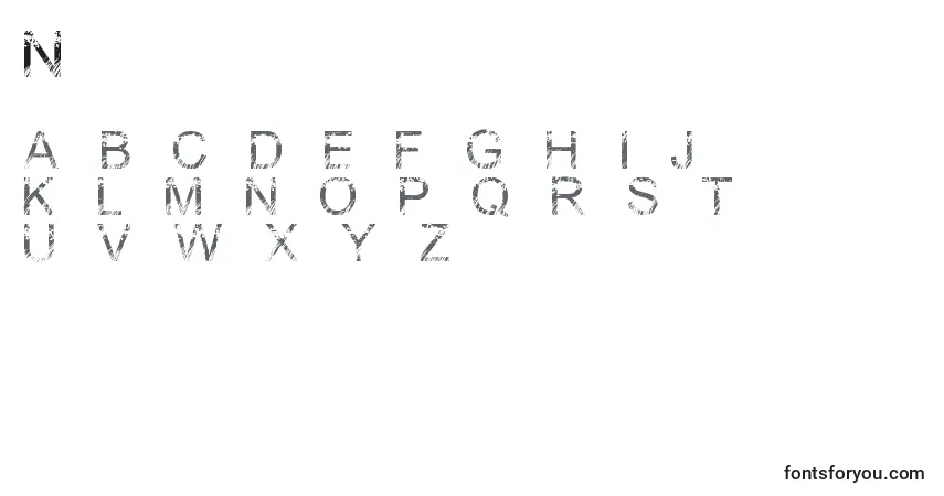 Шрифт Nature – алфавит, цифры, специальные символы
