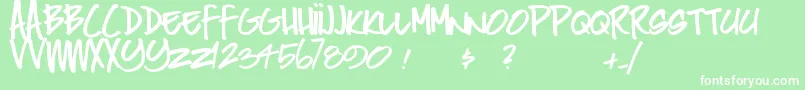 Peak Font – White Fonts on Green Background