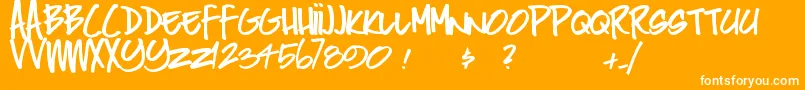 Peak Font – White Fonts on Orange Background