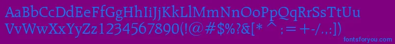 RaleighBt Font – Blue Fonts on Purple Background