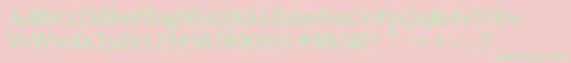 RaleighBt Font – Green Fonts on Pink Background