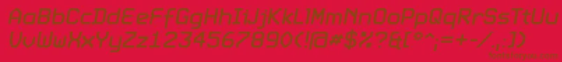 ExpoItalic Font – Brown Fonts on Red Background