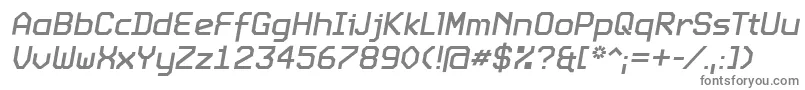 フォントExpoItalic – 白い背景に灰色の文字