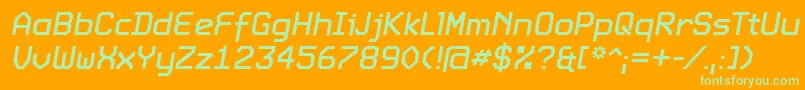 ExpoItalic Font – Green Fonts on Orange Background