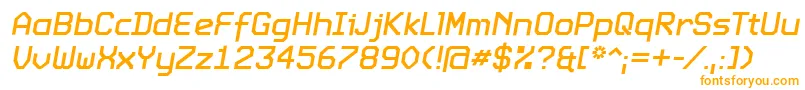 ExpoItalic Font – Orange Fonts on White Background