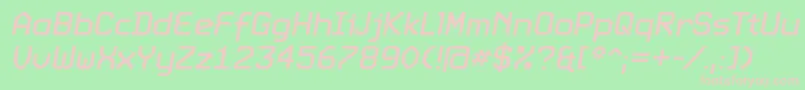 ExpoItalic Font – Pink Fonts on Green Background