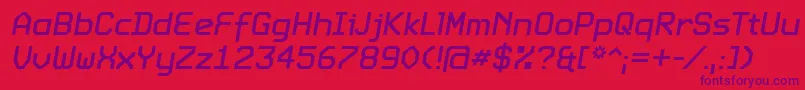 ExpoItalic Font – Purple Fonts on Red Background