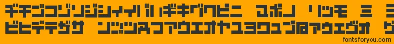 D3mouldismk-Schriftart – Schwarze Schriften auf orangefarbenem Hintergrund