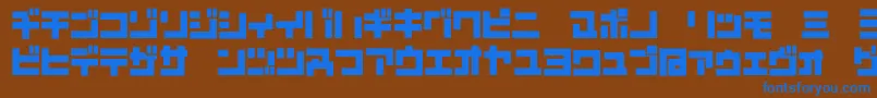 D3mouldismk Font – Blue Fonts on Brown Background