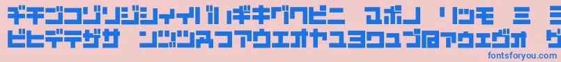 Police D3mouldismk – polices bleues sur fond rose