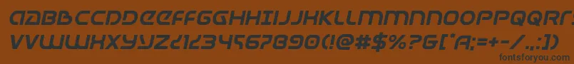 Universaljackital Font – Black Fonts on Brown Background