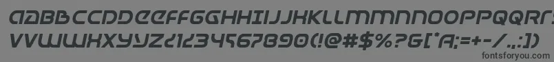 フォントUniversaljackital – 黒い文字の灰色の背景