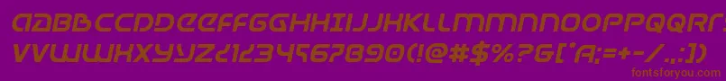 Universaljackital Font – Brown Fonts on Purple Background