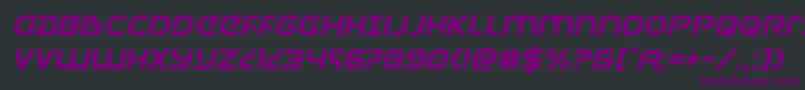 Universaljackital Font – Purple Fonts on Black Background