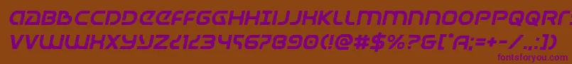 Universaljackital Font – Purple Fonts on Brown Background