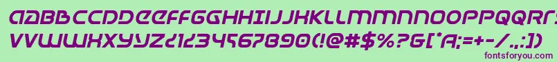 Universaljackital Font – Purple Fonts on Green Background