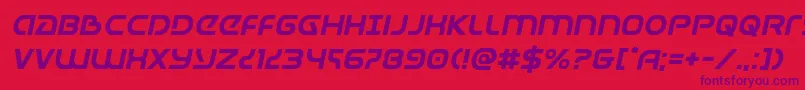 Universaljackital Font – Purple Fonts on Red Background