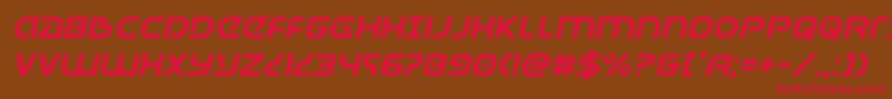 Universaljackital Font – Red Fonts on Brown Background