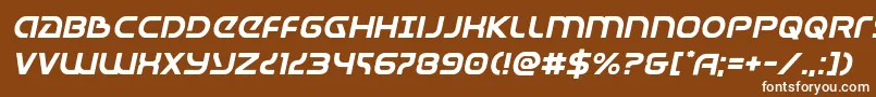 Universaljackital Font – White Fonts on Brown Background