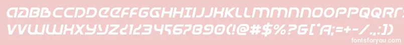 Universaljackital Font – White Fonts on Pink Background