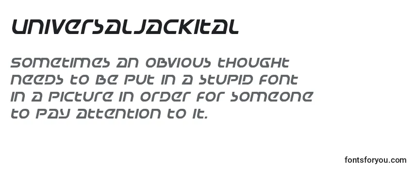 Обзор шрифта Universaljackital