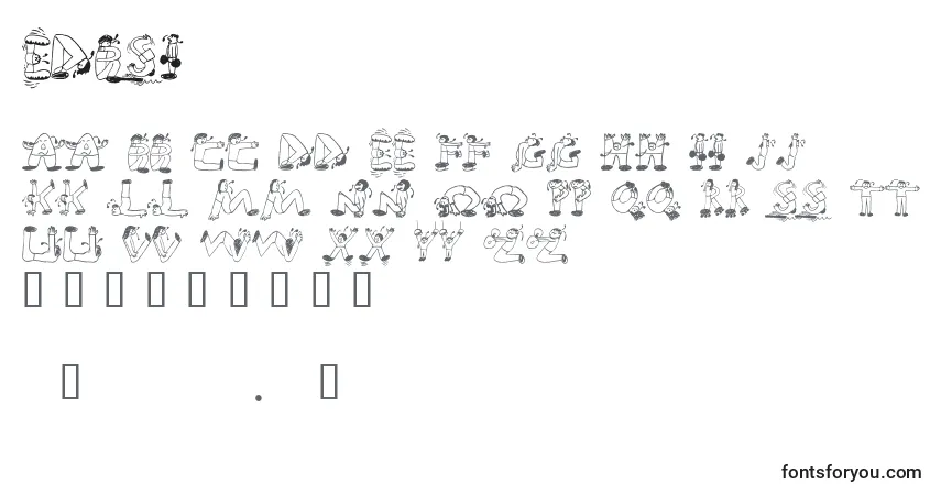 Schriftart Edbsi – Alphabet, Zahlen, spezielle Symbole