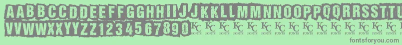 Allagesdemo Font – Gray Fonts on Green Background