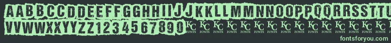 Allagesdemo Font – Green Fonts on Black Background