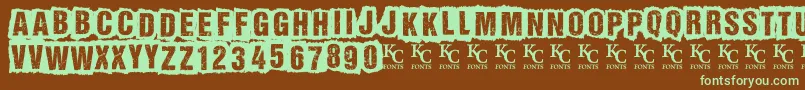 Allagesdemo Font – Green Fonts on Brown Background