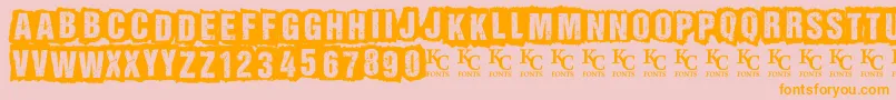 Allagesdemo Font – Orange Fonts on Pink Background