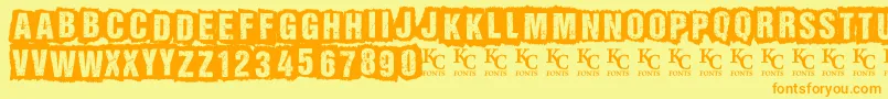 Allagesdemo Font – Orange Fonts on Yellow Background