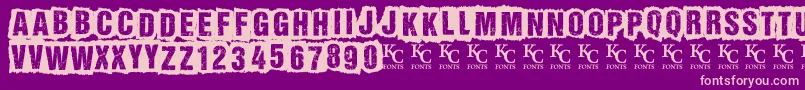 Allagesdemo Font – Pink Fonts on Purple Background