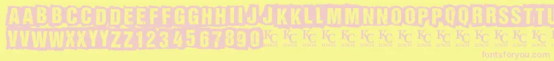 Allagesdemo Font – Pink Fonts on Yellow Background