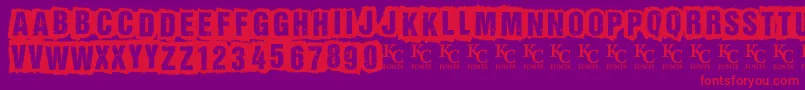 Allagesdemo Font – Red Fonts on Purple Background