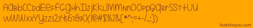 EvenMoreMixedUpOtf Font – Brown Fonts on Orange Background