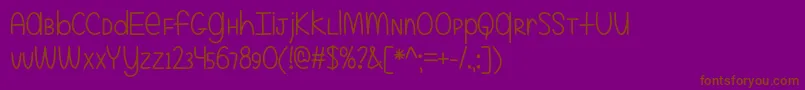 EvenMoreMixedUpOtf Font – Brown Fonts on Purple Background