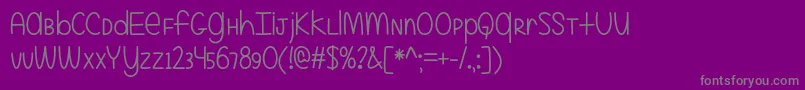 フォントEvenMoreMixedUpOtf – 紫の背景に灰色の文字
