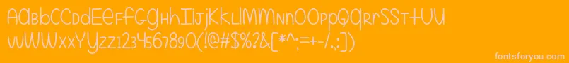 EvenMoreMixedUpOtf Font – Pink Fonts on Orange Background