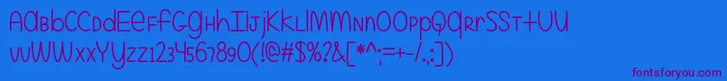 EvenMoreMixedUpOtf Font – Purple Fonts on Blue Background