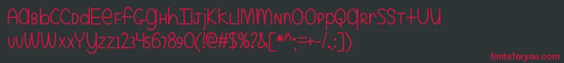 EvenMoreMixedUpOtf Font – Red Fonts on Black Background