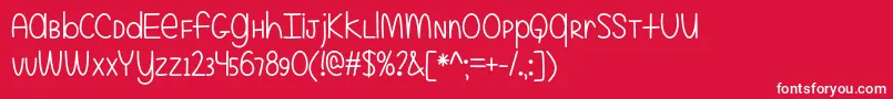 EvenMoreMixedUpOtf Font – White Fonts on Red Background