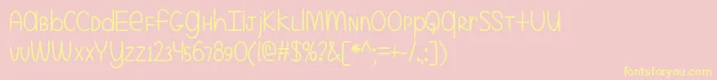 EvenMoreMixedUpOtf Font – Yellow Fonts on Pink Background