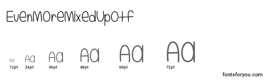 Größen der Schriftart EvenMoreMixedUpOtf