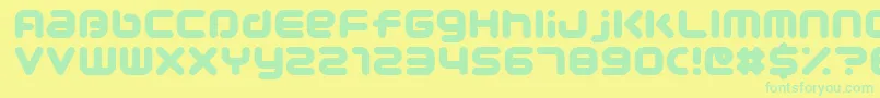 Pocoultra-Schriftart – Grüne Schriften auf gelbem Hintergrund