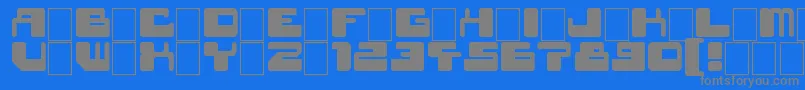 フォントStarWavesBlack – 青い背景に灰色の文字