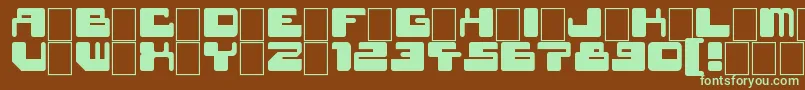 fuente StarWavesBlack – Fuentes Verdes Sobre Fondo Marrón