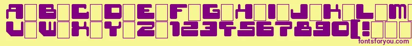 StarWavesBlack Font – Purple Fonts on Yellow Background