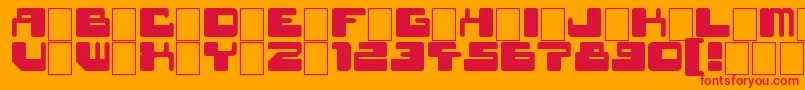 StarWavesBlack Font – Red Fonts on Orange Background